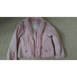 Jolie veste fille rose a rayures blanches  ; jacadi ; taille 24 mois / 2 ans idee cadeau