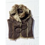Jolie veste sans manche femme imitation fourrure et croute de cuir taille s marque best mountain Jolie veste sans manche femme imitation fourrure et croute de cuir taille s marque best mountain