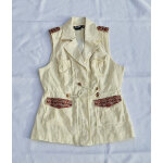 Veste sans manche femme style saharienne taille s marque jennyfer