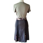 Jupe alain manoukian taille 36 marron motifs fleurs doublée tbe Jupe alain manoukian taille 36 marron motifs fleurs doublée tbe