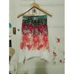 Jupe asym�trique multicolore 30 xxxs desigual.