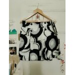 Jupe blanche motifs noirs / gris 42 xl promod.