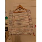 Jupe blanche traits colors 44 xxl caroll neuve.