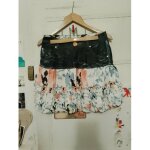 Jupe bleue fonc�e / multicolore 36 s desigual.