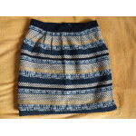 Jupe camaieu noir moutarde t34