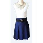 Jupe camaeu taille 38 bleu marine avec cabochons noirs