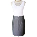 Jupe caroll taille 38 grise doubl�e comme neuve