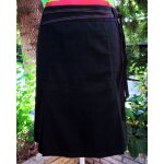 Jupe chattawak taille 36 noire et rose coton tbe