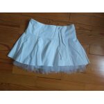 Jupe courte blanche double avec bas en tulle 36 tbe