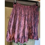 Jupe courte froiss� rose brillante bleu bonheur t 40