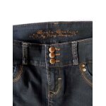 Jupe courte minijupe cache - cache toile jean coton noir - gris fonc taille 38 neuve