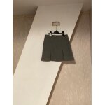Jupe courte pimkie t36 gris fonc double fentes avant et arrire