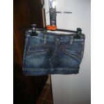 Jupe courte le temps des cerises t 24 taille  plat 34 cm coton bleu