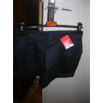 Jupe courte tissaia 38 bleu marine 2 poches sur les cts