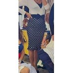 Jupe crayon r�tro pin - up � pois shein