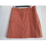 Jupe en daim caroll couleur p�che taille 40