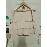 Jupe en dentelle rose claire � volants 42 xl cama�eu.