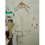 Jupe double crme 40 l camaeu.