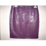 Jupe droite skaï violet t36 Jupe droite skaï violet t36