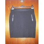Jupe extensible en lasthanne, coloris noir de marque camaeu, taille 36, fantaisie fausses poches en ...