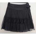 Jupe grise a volants et broderie ajouree. promod. coton. taille 36 Jupe grise a volants et broderie ajouree. promod. coton. taille 36