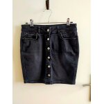 Jupe en jean esprit mi - longue  boutons 34 tbe