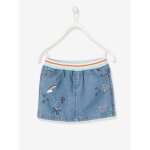 Jupe en jean fille graffitis iriss (vertbaudet)