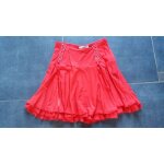 Jupe jennyfer rouge vif taille s volant et lacets