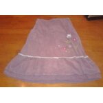 Jupe kiabi marron taille 8 ans broderies cornely . .