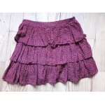 Jupe lopard rouge  volants naf - naf 34 tbe