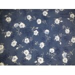 Jupe longue bleue À fleurs blanches - taille 40 Jupe longue bleue À fleurs blanches - taille 40