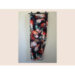 Jupe longue  ruch fendue imprim tropical neuve