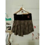 Jupe marron � carreaux noirs / oranges 40 l banana moon.