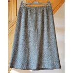 Jupe max mara taille 36 chine vert et bleu laine & soie double