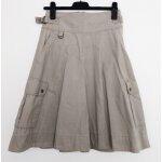 Jupe mi longue beige multipoche. h&m. coton. taille 36