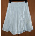 Jupe mi longue blanc casse broderie sequins. camaieu. coton. taille 38