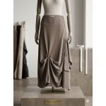 Jupe mi longue marron fluide taille 38 etam neuve