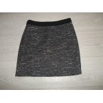 Jupe morgan tweed noir blanc, mini chainette noire d�co 36 neuve