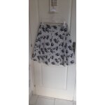 Jupe naf naf creme, motif floral, taille 40