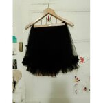 Jupe noire bas fleurs cousues 30 xxxs molly bracken.