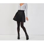 Jupe noire plisse simili cuir cache cache t34, trs bon tat