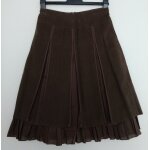 Jupe plissee velours marron. promod. coton. taille 36