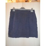 Jupe portefeuille courte etam bleu nuit t44 soyeuse