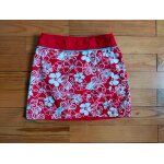 Jupe portefeuille réversible rouge & À fleurs xs tbe Jupe portefeuille réversible rouge & À fleurs xs tbe