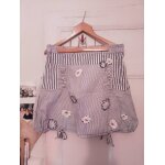 Jupe rayee blanche / marine 40 l desigual.
