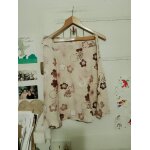 Jupe rose claire fleurie 38 m blanche porte.