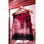 Jupe rouge imprimé blanc / gris bas dentelle grise 42 xl desigual. Jupe rouge imprimé blanc / gris bas dentelle grise 42 xl desigual.