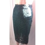 Jupe taille haute crayon dentelle vert neuve 34 h&m