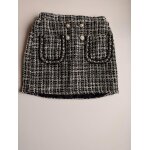Jupe en tweed noire et blanche fille 10 ans (id374)