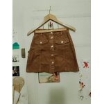 Jupe en velours marron 30 xxxs stradivarius. Jupe en velours marron 30 xxxs stradivarius.